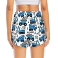 thumbnail image 4 of Goofa Blue Excavator Printed Women 2 in 1 Running Shorts,Quick Dry Athletic Workout Shorts,High Waisted Athletic Shorts with Liner Pockets-Medium, 4 of 9