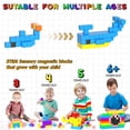 thumbnail image 2 of Bloques de construcción magnéticos Apluses, 54 unidades, para niños de más de 3 años, 2 of 7