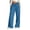 *Blue, variant on Women's High Waisted Drawstring Wide Leg Pants with Pockets，Casual Athletic Long Trousers Black,Womens Plus XXL