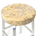 thumbnail image 3 of Lsque World Map Round Bar chair cushion covers Velvet Fabric Premium Comfort Protects from Scratches and Stains for 14-17 Inch Chair- 14 inch, 3 of 7