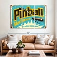 thumbnail image 2 of Elephant Stock Pinball Machine Game Room Wall Sign Wall Art - Horizontal Multi Panel Canvas - Living Room Wall Decor - Wall Signs Multi Panel - Turquoise And Black Decor - 65" x 42", 2 of 8