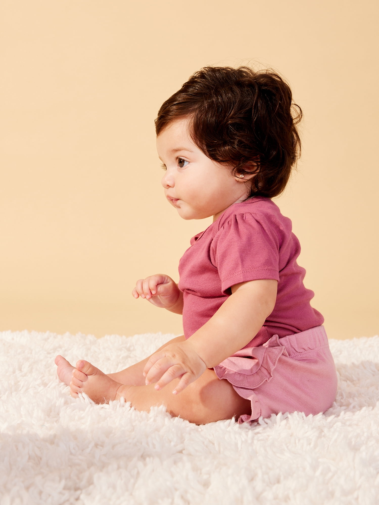 Little Star 100% Organic Cotton 5 Pack Baby Girl Bodysuit