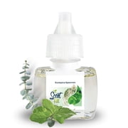 Scent Fill Eucalyptus Spearmint Plug in Air Freshener Starter Kit, Scented Oil Refills, 2 Refills + Diffuser