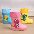 thumbnail image 4 of Botas de lluvia de goma impermeables para niños, zapatos de lluvia antideslizantes con bonito diseño de dibujos animados para niños y niñas, guardería, Rainboo para niños, 4 of 5