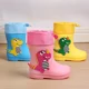 thumbnail image 4 of Botas de lluvia de goma impermeables para niños, zapatos de lluvia antideslizantes con bonito diseño de dibujos animados para niños y niñas, guardería, Rainboo para niños, 4 of 5