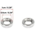 thumbnail image 3 of 4pcs Silver Tone French Type Valve Air Inflator Adapter Nut Washer for Bicycle Tire Valve, 3 of 6