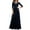 Navy, variant on Women's Formal Floral Lace 2/3 Sleeves Bridesmaid Party Maxi Dress Wedding Guest Dresses Party Dresses