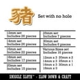 thumbnail image 2 of Chinese Character Symbol Pig Wood Mini Charms Shapes DIY Craft Jewelry - No Hole - 25mm (7pcs), 2 of 7