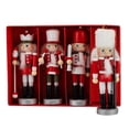 thumbnail image 1 of AMERTEER 4 Pcs Wood Walnut Soldier Puppet Showcase Hanging Decor Nutcrackers Ornament for Christmas Tree Home Party (Red), 1 of 6