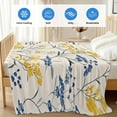 thumbnail image 4 of Yellow Blue Flowers Cooling Blanket,Lightweight Breathable Summer Throw Blanket with Double Sided Cold Effect,Watercolor Botanical Floral Plants Picnic Blankets Bed Sheet for Hot Sleepers 60"x80", 4 of 8