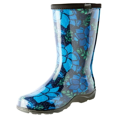 Women's Sloggers Waterproof Rubber Rain Boots - Spring Surprise Floral (Best Rubber Boots For Bowhunting)