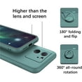 thumbnail image 4 of Compatible with Xiaomi 13T Pro Case Silicone Cute Shockproof Anti-Scratch Xiaomi 13T Pro Phone Case with Ring Kickstand Full Body Protection Cases for Women (Dark Green), 4 of 14