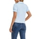 thumbnail image 3 of INSPIRAR CHIC Blusa de Mujer Vintage con Cuello Peter Pan y Corbata, Casual, Linda, Camisa de Algodón con Botones, XL Azul Claro, 3 of 6