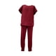 thumbnail image 5 of Conjunto de uniforme médico para mujer, cómodo y con múltiples bolsillos, lavable a máquina. Vino rojo, 5 of 9