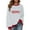 #0129-Silver, variant on Uootdi Christmas Long Sleeve Sweatshirts Gift For Women Oversized Embroidered Striped Merry Christmas Letter Printed Pullove r Ugly Xmas Sweater Tops