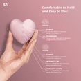 thumbnail image 3 of Satisfyer Cutie Heart Air-Pulse Vibrator with Clitoral Stimulation - Clitoris Sucking Dildo + Vibration - Adult Sex Toy, Female Pleasure Device, Waterproof, Rechargeable (Pink), 3 of 6