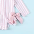 thumbnail image 5 of TOWED22 Infant Baby Girl One-Piece Swimsuit Long Sleeve Rash Guard for UPF 50+ Sun Protection Bathing Suit Pink,0-3 M, 5 of 6