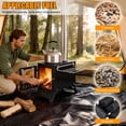 thumbnail image 2 of Wood Burning Stove,Sauna Hot Tent Stove,2 in 1 Heating and Cooking System,Portable Wood Burning Stove with 5 Pipes,Folding Woods Stove for Outdoor Camping Heating Ice Fishing Hunting Stainless Steel, 2 of 7
