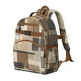 thumbnail image 2 of Brown and Grey Abstract Art Artwork Backpack for School,Cute School Bag,Schoolbag with Adjustable Shoulder Straps & Padded Back,15.25"x11.5"x5.25", 2 of 6