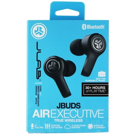 UPC: 0812887018623 | JLab JBuds Air Executive True Wireless Bluetooth Earbuds + Charging Case – Black