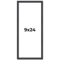 9x24 Rustic Brown Real Wood Picture Frame Width 0.75 inches | Interior Frame Depth 0.5 inches |