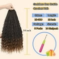 thumbnail image 3 of Goddess Box Braids Crochet Hair 8 Packs Boho Braid Crochet Hair 18 Inch Bohemian Box Braids Crochet Braids Curly Ends Synthetic Crochet Braids for Black Women 1B/30#, 3 of 13