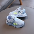 thumbnail image 5 of Girls' Light-Up Sneakers Flashing Lightweight Mesh Breathable Running Shoes Hook-and-Loop Tennis Walking Sneakers for Kids, 5 of 7