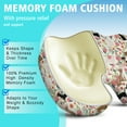 thumbnail image 5 of Premium Dog Pattern Memory Foam Seat Cushion Ergonomic Chair Pad for Office Chair, Car, Airplane & Bleachers Sciatica, Tailbone Hip & Back Pain Relief - Chair Cushion for Long Office Workers., 5 of 5