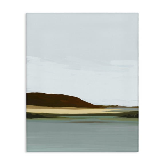 Stupell Industries Contemporary Abstract Mountain Lake Canvas Art, 16 x 20, by Amy Hall