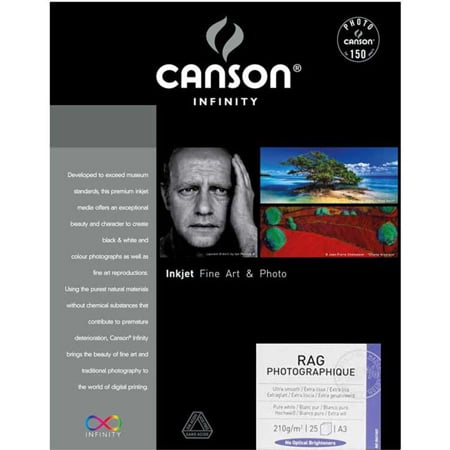 Canson Infinity Rag Photographique - 13" x 19", 210 gsm, Pkg of 25