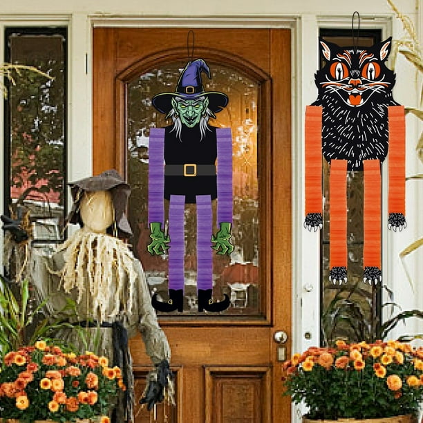 Uuiauoio Halloween Honeycomb Pendant Decorations Witch Skull Ghost Pumpkin Party Scene Hanging Indoor Outdoor Festive Holiday Decoration