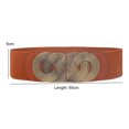 thumbnail image 5 of Women Waist Belt Wide Band Elastic Adjustable Contrast Color Anti-break Tight Waist Anti-slip Retro Waist-shaping Dresses Belt Clothes Accessory, 5 of 6