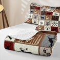 thumbnail image 4 of meiyoeat Wild Animal Deer Quilt King,For Men,Retro Farmhouse Camouflage Hunting King Coverlet Set For Kids,3 Pieces, 4 of 7