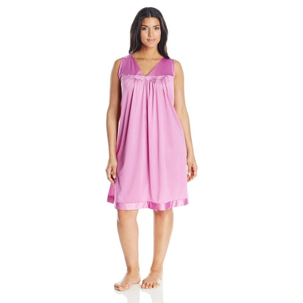 Vanity Fair - Vanity Fair Coloratura Women`s Plus-Size Short Nightgown ...