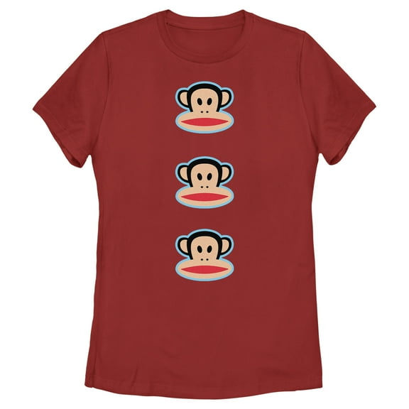 Women's Paul Frank Stacked Julius  Graphic Tee Red X Large