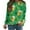 B#Green, variant on Womens St Patricks Day Tops Long Sleeve Crew Neck Pullover Irish Green Sweatshirt St Patrick's Day Shamrock Graphic Shirts