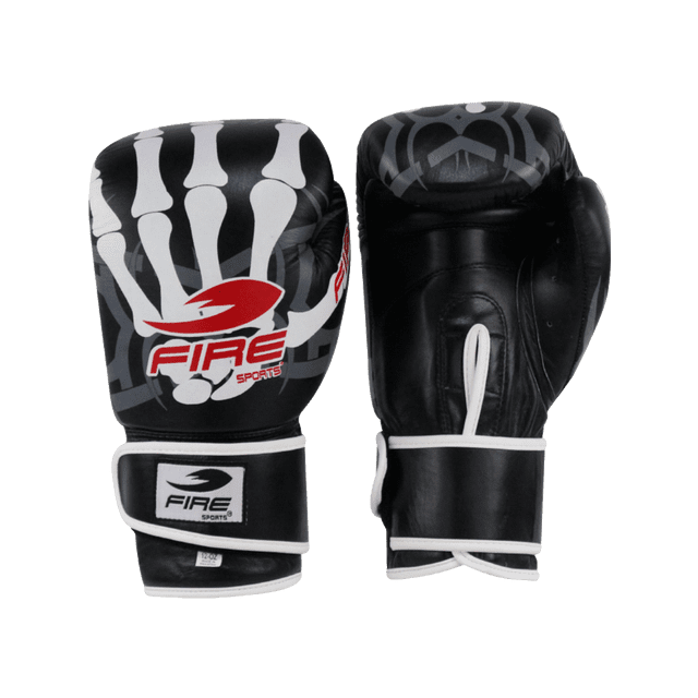Guantes de Box Piel Fire Sports 12 oz Fire Sports Esqueleto/Entrenamiento/Piel