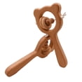 thumbnail image 1 of Wooden Rattle Beech Bear Hand Teething Wooden Ring Baby Rattles Play Gym Montessori Stroller Toy Educational Toys Gifts heqiyong LED, 1 of 2