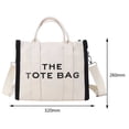 thumbnail image 4 of Bolso Con Asa Superior Letra Color en Lady Tote Gran Capacidad para El (Beige), 4 of 9