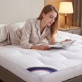 thumbnail image 5 of Soy Fiber Japanese Floor Futon Mattress Breathable Sleeping Pad Mattress Topper White 120x200cm For Dorm Guest Room Travel Rest, 5 of 6
