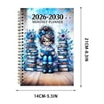 thumbnail image 4 of Monthly Planner,Five Year Notebook,Floral Cover Scheduling Journal for Long Term Goal Tracking Campus Office Daily Planning(Blue), 4 of 7