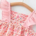 thumbnail image 4 of Yammkia Baby Dress Girls Summer Dress Floral Ruffle Cute Print Dress Casual Flowy Short Sleeve Dress with Cute Bag 6 9 12 18 24 Months 2T 3T 4T (Pink,Size 12-18 Months), 4 of 4