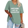 thumbnail image 1 of Fiudx Ofertas de La Semana Camiseta Deportiva de Verano de Gran Tamaño con Cuello En V y Manga Corta para Mujer, 1 of 4