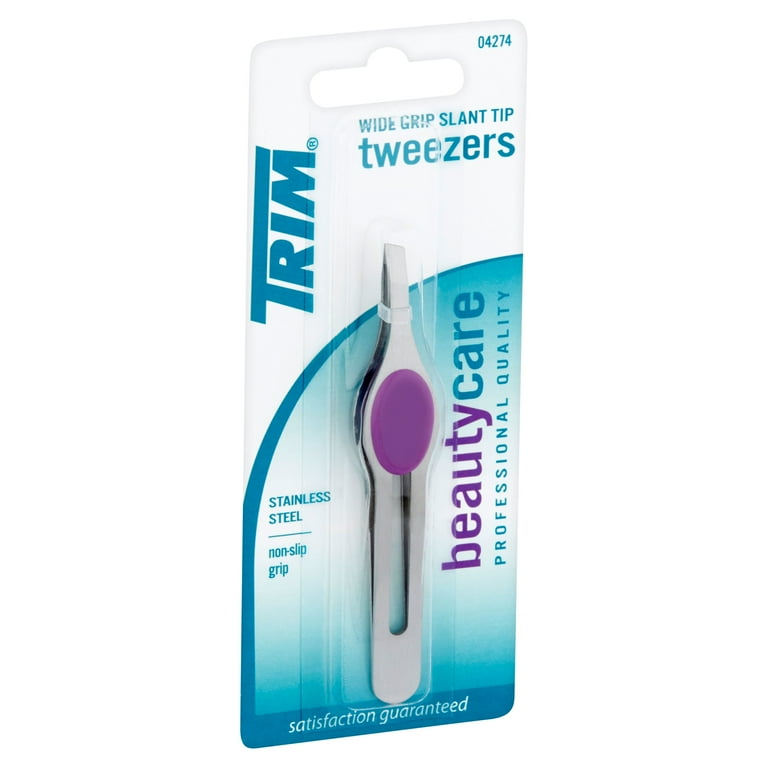 Trim Beautycare Wide Grip Slant Tip Tweezers - Walmart.com