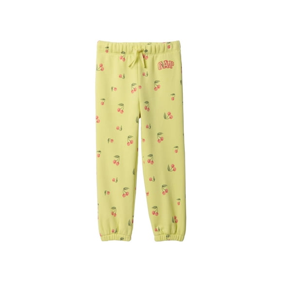 Pantalones Jogger de Buzo para Niña GAP con Logo y Cintura Elástica Citron 3 Años