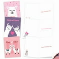 thumbnail image 3 of The Best Card Company 20 Assorted Valentine's Day Notecards Boxed Set 4 x 5.12 Inch with Envelopes (10 Designs, 2 Each) Llove LLlamas AM10411VDG-B2x10, 3 of 6