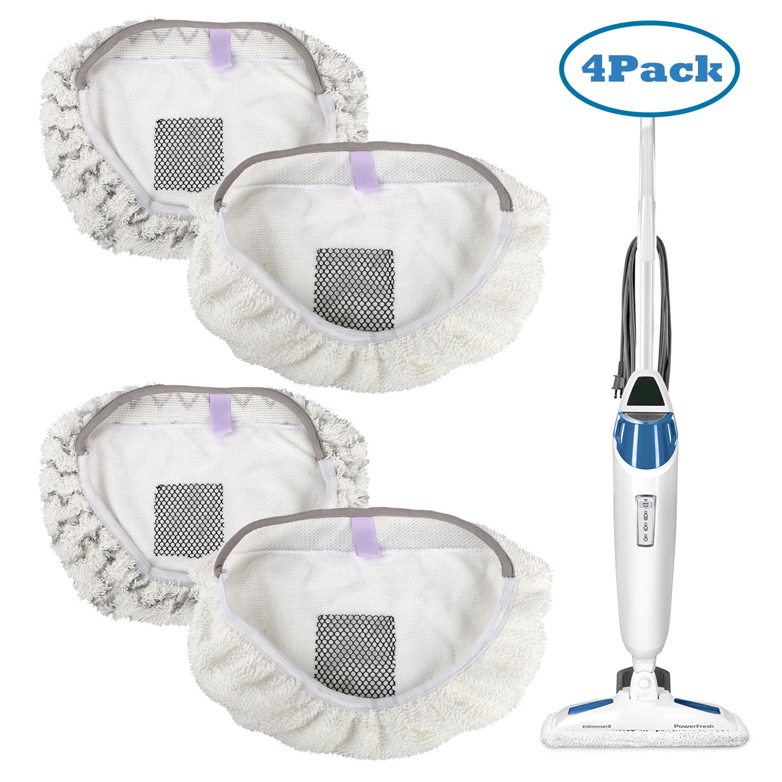 4/2pack Replacement Washable Steam Mop Pads for Bissell Powerfresh