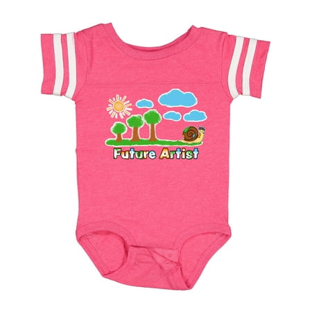 

Inktastic Painting Snail Future Artist with Trees and Clouds Gift Baby Boy or Baby Girl Bodysuit