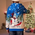 thumbnail image 7 of DHFJKG Pullover Child Toddler Boys Girls Christmas Long Sleeve Cartoon Snowman Prints Warm Hoodie Pullover Tops Kids Round Neck Soft Tops, 7 of 7