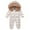 White, variant on XIMIN Baby Boys Girls Down Snowsuit Metallic Shiny One Piece Hooded Puffer Jumpsuit Toddler Thick Snow Down Winter Hooded Toddler Warm Rompers Ski Suit